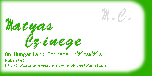 matyas czinege business card
